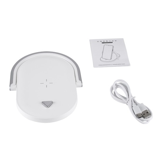 GloboStar® ECLIPSE 76559 Επιτραπέζιο Φωτιστικό Πορτατίφ LED 15W 1200lm 180° AC 220-240V IP20 Φυσικό Λευκό 4500K Dimmable Λευκό Πλαστικό - Μ17 x Π13 x Υ10cm - 2 Xρόνια Εγγύηση GloboStar® ECLIPSE 76559 Μοντέρνο Επιτραπέζιο Φωτιστικό Πορτατίφ LED 15W 1200lm 180° AC 230V - με Ασύρματη Φόρτιση - Wireless Charger - Διακόπτη Αφής με 3 Εντάσεις Φωτισμού Φυσικό Λευκό 4500K Dimmable - Μ17 x Π13 x Υ10 - Λευκό