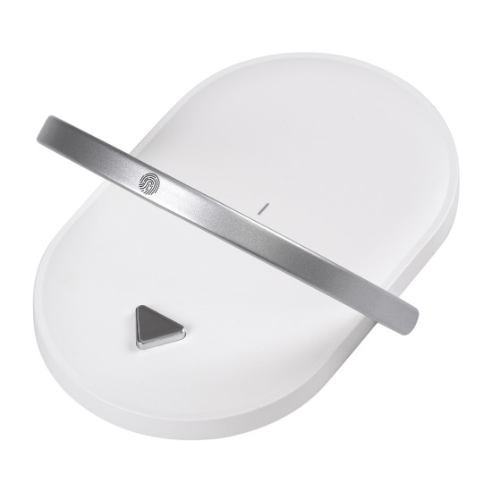 GloboStar® ECLIPSE 76559 Επιτραπέζιο Φωτιστικό Πορτατίφ LED 15W 1200lm 180° AC 220-240V IP20 Φυσικό Λευκό 4500K Dimmable Λευκό Πλαστικό - Μ17 x Π13 x Υ10cm - 2 Xρόνια Εγγύηση GloboStar® ECLIPSE 76559 Μοντέρνο Επιτραπέζιο Φωτιστικό Πορτατίφ LED 15W 1200lm 180° AC 230V - με Ασύρματη Φόρτιση - Wireless Charger - Διακόπτη Αφής με 3 Εντάσεις Φωτισμού Φυσικό Λευκό 4500K Dimmable - Μ17 x Π13 x Υ10 - Λευκό