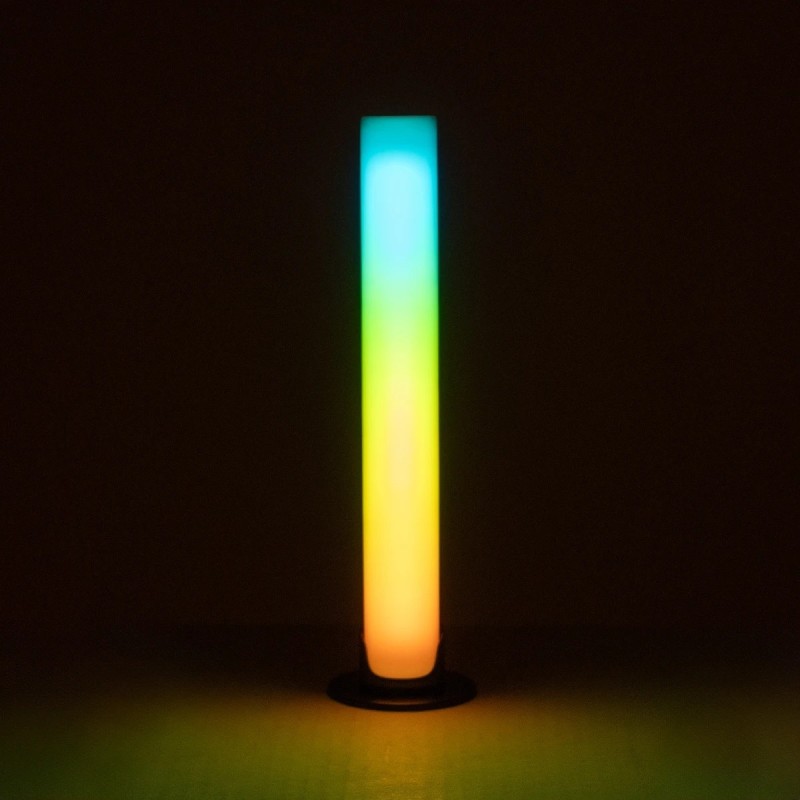 GLOBOSTAR® DIGICOLUMN 76562 Μοντέρνο Επιτραπέζιο Γραμμικό Ψηφιακό Φωτιστικό Digital Pixel Symphony Bar με WiFi Εφαρμογή LED 1.5W 90lm 120° DC 5V με USB-C & Επαναφορτιζόμενη Μπαταρία LiPo 601045 3.7V 280mAh IP20 Πολύχρωμο RGB Dimmable - Μαύρο - Μ5.6 x