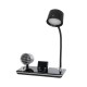 GLOBOSTAR® OLDY 76563 Μοντέρνο Επιτραπέζιο Φωτιστικό Γραφείου με Ασύρματη Φόρτιση 15W 3A, 5W Bluetooth Ηχείο & Ψηφιακό Ρολόι LED 3W 300lm 120° DC 5V με USB-C IP20 Ρυθμιζόμενο Λευκό CCT με Αφή 2700K/4500K/6000K Dimmable - Sanan SMD Chip - Μαύρο - Μ13 x GLOBOSTAR® OLDY 76563 Μοντέρνο Επιτραπέζιο Φωτιστικό Γραφείου με Ασύρματη Φόρτιση 15W 3A, 5W Bluetooth Ηχείο & Ψηφιακό Ρολόι LED 3W 300lm 120° DC 5V με USB-C IP20 Ρυθμιζόμενο Λευκό CCT με Αφή 2700K/4500K/6000K Dimmable - Sanan SMD Chip - Μαύρο - Μ13 x