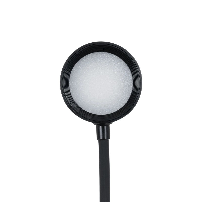 GLOBOSTAR® OLDY 76563 Μοντέρνο Επιτραπέζιο Φωτιστικό Γραφείου με Ασύρματη Φόρτιση 15W 3A, 5W Bluetooth Ηχείο & Ψηφιακό Ρολόι LED 3W 300lm 120° DC 5V με USB-C IP20 Ρυθμιζόμενο Λευκό CCT με Αφή 2700K/4500K/6000K Dimmable - Sanan SMD Chip - Μαύρο - Μ13 x