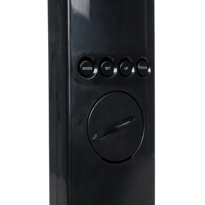 GLOBOSTAR® ZENTIME 76564 Μοντέρνο Επιτραπέζιο Φωτιστικό Γραφείου με Ασύρματη Φόρτιση 10W 2A & Ψηφιακό Ρολόι LED 3.5W 350lm 120° DC 5V με USB-C IP20 Ρυθμιζόμενο Λευκό CCT με Αφή 2700K/4500K/6000K Dimmable - Sanan SMD Chip - Μαύρο - Μ18 x Π12 x Υ40cm -