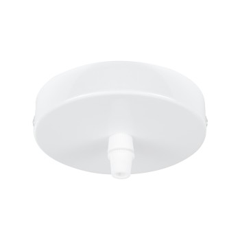 GLOBOSTAR® WALLBASE 77500 Μεταλλική Ροζέτα για Κρέμαση 1 Φωτιστικού - Λευκό - Μ10 x Π10 x Υ2cm