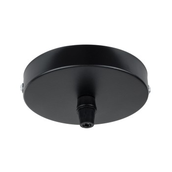 GLOBOSTAR® WALLBASE 77501 Μεταλλική Ροζέτα για Κρέμαση 1 Φωτιστικού - Μαύρο - Μ10 x Π10 x Υ2cm