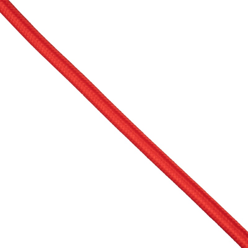 GLOBOSTAR® DECOCABLE 77600 Υφασμάτινο Καλώδιο 2 x 0.75mm² IP20 - Κόκκινο - Μ100 x Π0.6 x Υ0.6cm