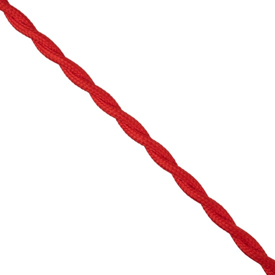 GloboStar® 77621 Πλεκτό Υφασμάτινο Καλώδιο 1m 2 x 0.75mm² Κόκκινο GloboStar® 77621 Πλεκτό Υφασμάτινο Καλώδιο 1m 2 x 0.75mm² Κόκκινο