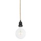 GLOBOSTAR® WHIP 77660 Μοντέρνο DIY Φωτιστικό με Υφασμάτινο Καλώδιο, Ντουί 1 x E27, Διακόπτη On/Off & Πρίζα AC 220-240V IP20 - Μπεζ & Μαύρο - Μ140 x Π5.8 x Υ5.8cm