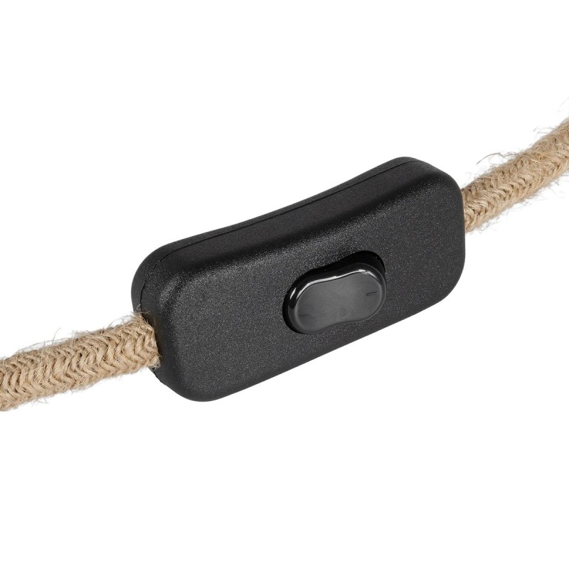 GLOBOSTAR® WHIP 77662 Μοντέρνο DIY Φωτιστικό με Υφασμάτινο Καλώδιο, Ντουί 1 x E27, Διακόπτη On/Off & Πρίζα AC 220-240V IP20 - Μπεζ & Χάλκινο - Μ150 x Π5 x Υ5cm