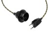 GLOBOSTAR® WHIP 77667 Μοντέρνο DIY Φωτιστικό με Πλεκτό Καλώδιο, Ντουί 1 x E27, Διακόπτη On/Off & Πρίζα AC 220-240V IP20 - Χακί & Μαύρο - Μ150 x Π5.8 x Υ5.8cm