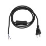 GLOBOSTAR® WHIP 77669 Μοντέρνο DIY Υφασμάτινο Καλώδιο με Διακόπτη On/Off AC 220-240V IP20 - Μαύρο - Μ150 x Π2.7 x Υ1.9cm