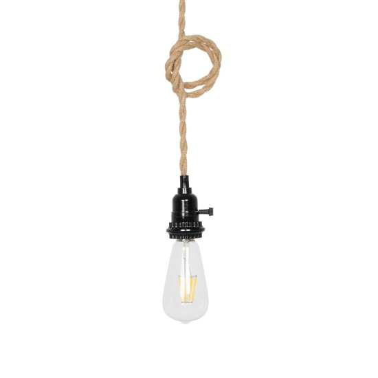 GLOBOSTAR® WHIP 77676 Μοντέρνο DIY Φωτιστικό με Υφασμάτινο Καλώδιο, Ντουί 3 x E27, Διακόπτη On/Off & Πρίζα AC 220-240V IP20 - Μπεζ & Μαύρο - Μ650 x Π5.5 x Υ100cm GLOBOSTAR® WHIP 77676 Μοντέρνο DIY Φωτιστικό με Υφασμάτινο Καλώδιο, Ντουί 3 x E27, Διακόπτη On/Off & Πρίζα AC 220-240V IP20 - Μπεζ & Μαύρο - Μ650 x Π5.5 x Υ100cm