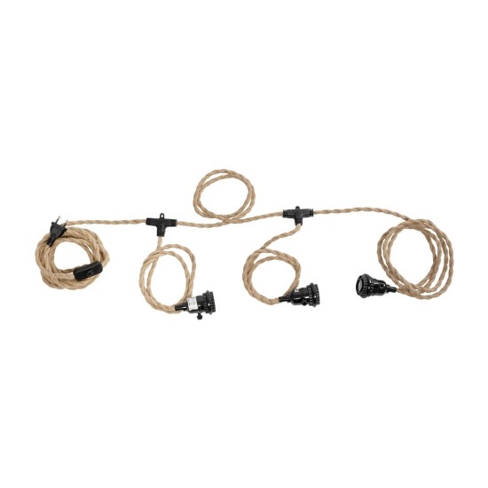 GLOBOSTAR® WHIP 77676 Μοντέρνο DIY Φωτιστικό με Υφασμάτινο Καλώδιο, Ντουί 3 x E27, Διακόπτη On/Off & Πρίζα AC 220-240V IP20 - Μπεζ & Μαύρο - Μ650 x Π5.5 x Υ100cm GLOBOSTAR® WHIP 77676 Μοντέρνο DIY Φωτιστικό με Υφασμάτινο Καλώδιο, Ντουί 3 x E27, Διακόπτη On/Off & Πρίζα AC 220-240V IP20 - Μπεζ & Μαύρο - Μ650 x Π5.5 x Υ100cm