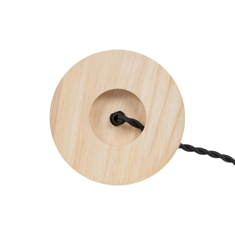 GLOBOSTAR® NOX 77700 Μοντέρνο Επιτραπέζιο Φωτιστικό Πορτατίφ με Ντουί 1 x E27 AC 220-240V IP20 - Μπεζ & Μαύρο - Μ12 x Π12 x Υ9cm