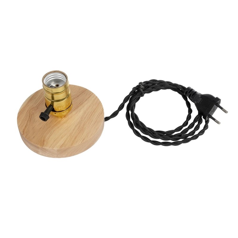 GLOBOSTAR® NOX 77702 Μοντέρνο Επιτραπέζιο Φωτιστικό Πορτατίφ με Ντουί 1 x E27 AC 220-240V IP20 - Μπεζ & Χρυσό - Μ12 x Π12 x Υ9cm