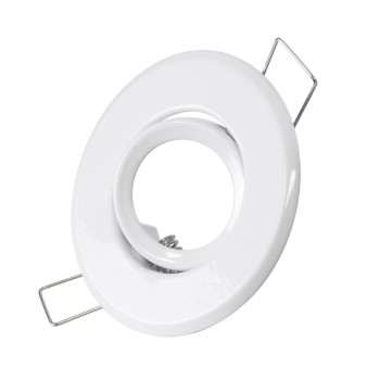 GLOBOSTAR® ORO 77800 Χωνευτή Κινούμενη Βάση για Σποτ MR11 με Ντουί GU10/GU5.3 IP20 - Λευκό - Μ7 x Π7 x Υ2.1cm / Q5.5cm