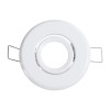 GloboStar® DELTA 77800 Χωνευτό Κινούμενο Στρόγγυλο Σποτ Οροφής για Λάμπα MR11 με Βάση GU5.3 ή GU10 - IP20 - Μεταλλικό - Φ70 x Υ21mm - Λευκό - 5 Χρόνια Εγγύηση