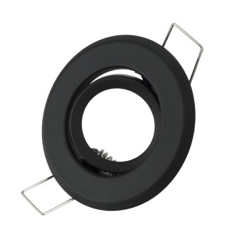 GLOBOSTAR® ORO 77801 Χωνευτή Κινούμενη Βάση για Σποτ MR11 με Ντουί GU10/GU5.3 IP20 - Μαύρο Ματ - Μ7 x Π7 x Υ2.1cm / Q5.5cm