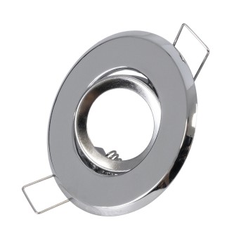 GLOBOSTAR® ORO 77803 Χωνευτή Κινούμενη Βάση για Σποτ MR11 για Ντουί GU10/GU5.3 IP20 - Νίκελ Βούρτσας - Μ7 x Π7 x Υ2.1cm / Q5.5cm