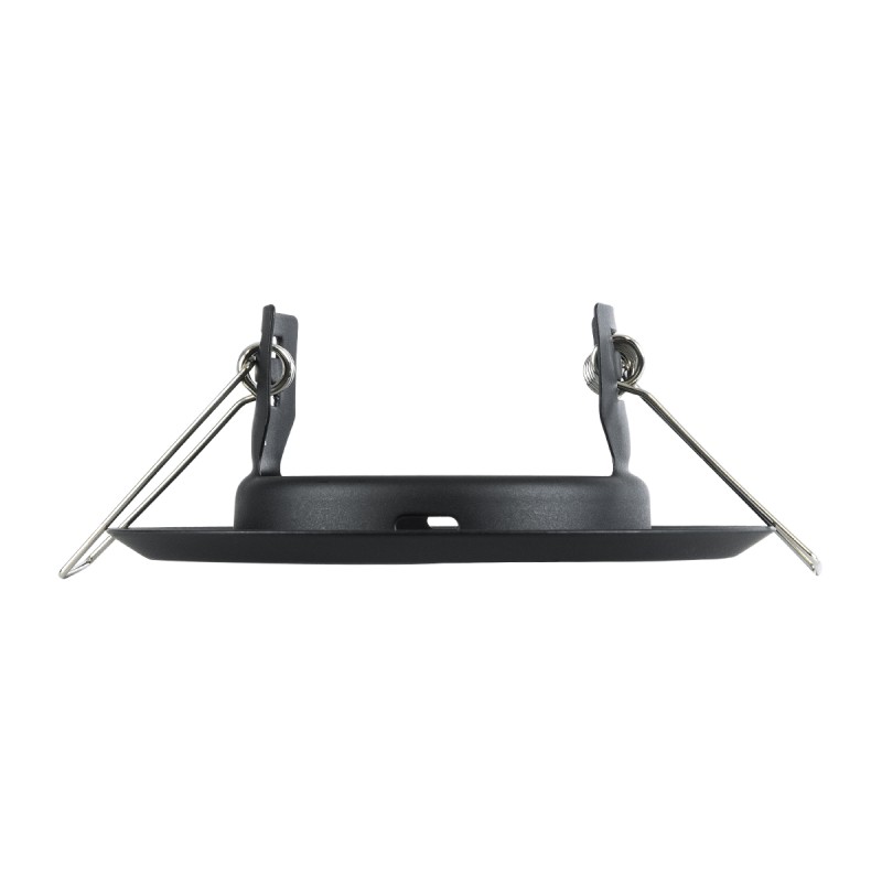 GloboStar® DELTA 77808 Χωνευτό Στρόγγυλο Σποτ Οροφής για Λάμπα MR16 με Βάση GU5.3 ή GU10 - IP20 - Μεταλλικό - Φ83 x Υ31mm - Μαύρο - 5 Χρόνια Εγγύηση