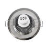 GLOBOSTAR® RAFY 77810 Χωνευτή Βάση για Σποτ MR16 με Ντουί GU10/GU5.3 IP20 - Νίκελ Χρώμιο - Μ8.3 x Π8.3 x Υ3.1cm / Q6cm