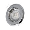 GLOBOSTAR® RAFY 77810 Χωνευτή Βάση για Σποτ MR16 με Ντουί GU10/GU5.3 IP20 - Νίκελ Χρώμιο - Μ8.3 x Π8.3 x Υ3.1cm / Q6cm