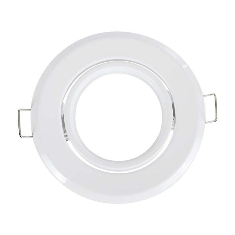 GLOBOSTAR® RAFY 77814 Χωνευτή Κινούμενη Βάση για Σποτ MR16 με Ντουί GU10/GU5.3 IP20 - Λευκό - Μ9.2 x Π9.2 x Υ3.1cm / Q7cm