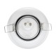 GLOBOSTAR® RAFY 77814 Χωνευτή Κινούμενη Βάση για Σποτ MR16 με Ντουί GU10/GU5.3 IP20 - Λευκό - Μ9.2 x Π9.2 x Υ3.1cm / Q7cm