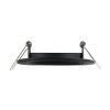 GloboStar® DELTA 77815 Χωνευτό Κινούμενο Στρόγγυλο Σποτ Οροφής για Λάμπα MR16 με Βάση GU5.3 ή GU10 - IP20 - Μεταλλικό - Φ92 x Υ28mm- Μαύρο - 5 Χρόνια Εγγύηση