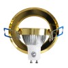 GloboStar® DELTA 77818 Χωνευτό Κινούμενο Στρόγγυλο Σποτ Οροφής για Λάμπα MR16 με Βάση GU5.3 ή GU10 - IP20 - Μεταλλικό - Φ92 x Υ28mm - Χρυσό Πλατίνα - 5 Χρόνια Εγγύηση