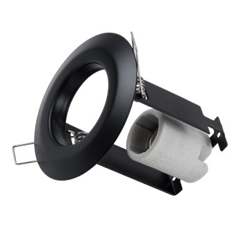 GLOBOSTAR® ALIBA 77841 Χωνευτή Βάση για Σποτ R50 με Ντουί E14 IP20 - Μαύρο Ματ - Μ9.2 x Π9.2 x Υ9.5cm / Q7cm