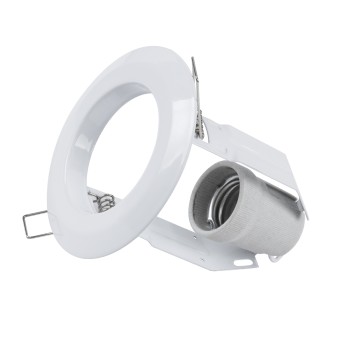 GLOBOSTAR® ACIDA 77844 Χωνευτή Βάση για Σποτ R63 με Ντουί E27 IP20 - Λευκό - Μ11 x Π11 x Υ11cm / Q9cm