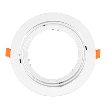 GLOBOSTAR® VITA 77850 Χωνευτή Κινούμενη Βάση για Σποτ AR111 για Ντουί GU10/GU5.3 IP20 - Λευκό - Μ17 x Π17 x Υ4.5cm / Q16cm