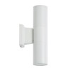 GLOBOSTAR® WALLY 77871 Μοντέρνο Φωτιστικό Τοίχου - Απλίκα με Ντουί 2 x GU10 AC 220-240V Αδιάβροχο IP65 - Λευκό Ματ - Μ6.4 x Π11 x Υ25cm