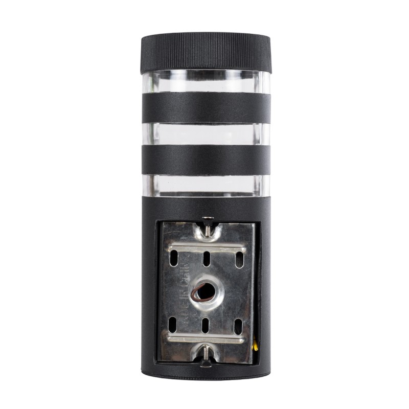 GloboStar® ORION 77882 Φωτιστικό Τοίχου - Απλίκα Αρχιτεκτονικού Φωτισμού Εσωτερικού/Εξωτερικού Χώρου Up or Down Μονόφωτο 1 x GU10 AC220-240V Αδιάβροχο IP65 - Σώμα Αλουμινίου & Tempered Glass - Μ9 x Π15 x Υ23.2cm - Μαύρο - 5 Years Warranty