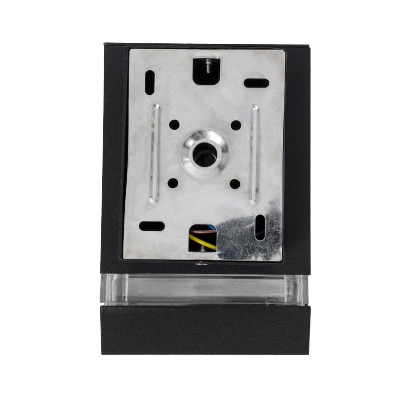 GLOBOSTAR® QUATRO 77892 Μοντέρνο Φωτιστικό Τοίχου - Απλίκα με Ντουί 1 x GU10 AC 220-240V Αδιάβροχο IP65 - Μαύρο Ματ - Μ11 x Π10 x Υ16.5cm