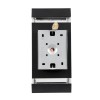 GLOBOSTAR® QUATRO 77893 Μοντέρνο Φωτιστικό Τοίχου - Απλίκα με Ντουί 2 x GU10 AC 220-240V Αδιάβροχο IP65 - Μαύρο Ματ - Μ11 x Π10 x Υ25.5cm