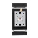 GLOBOSTAR® QUATRO 77893 Μοντέρνο Φωτιστικό Τοίχου - Απλίκα με Ντουί 2 x GU10 AC 220-240V Αδιάβροχο IP65 - Μαύρο Ματ - Μ11 x Π10 x Υ25.5cm