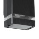 GLOBOSTAR® QUATRO 77893 Μοντέρνο Φωτιστικό Τοίχου - Απλίκα με Ντουί 2 x GU10 AC 220-240V Αδιάβροχο IP65 - Μαύρο Ματ - Μ11 x Π10 x Υ25.5cm