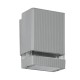 GLOBOSTAR® QUATRO 77894 Μοντέρνο Φωτιστικό Τοίχου - Απλίκα με Ντουί 1 x GU10 AC 220-240V Αδιάβροχο IP65 - Γκρι Ματ - Μ11 x Π10 x Υ16.5cm