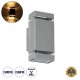 GloboStar® QUATRO 77895 Φωτιστικό Τοίχου - Απλίκα Αρχιτεκτονικού Φωτισμού Εσωτερικού/Εξωτερικού Χώρου Up & Down Δίφωτο 2 x GU10 AC220-240V Αδιάβροχο IP65 - Σώμα Αλουμινίου & Tempered Glass - Μ10.8 x Π10.5 x Υ25.5cm - Ασημί - 5 Years Warranty GloboStar® QUATRO 77895 Φωτιστικό Τοίχου - Απλίκα Αρχιτεκτονικού Φωτισμού Εσωτερικού/Εξωτερικού Χώρου Up & Down Δίφωτο 2 x GU10 AC220-240V Αδιάβροχο IP65 - Σώμα Αλουμινίου & Tempered Glass - Μ10.8 x Π10.5 x Υ25.5cm - Ασημί - 5 Years Warranty