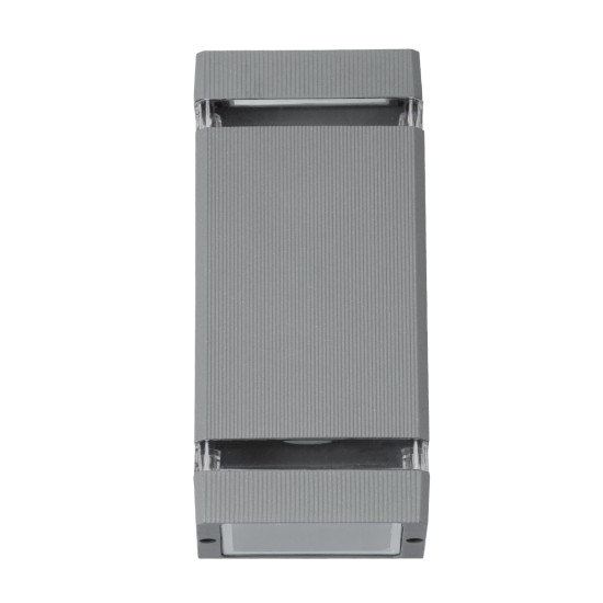 GloboStar® QUATRO 77895 Φωτιστικό Τοίχου - Απλίκα Αρχιτεκτονικού Φωτισμού Εσωτερικού/Εξωτερικού Χώρου Up & Down Δίφωτο 2 x GU10 AC220-240V Αδιάβροχο IP65 - Σώμα Αλουμινίου & Tempered Glass - Μ10.8 x Π10.5 x Υ25.5cm - Ασημί - 5 Years Warranty GloboStar® QUATRO 77895 Φωτιστικό Τοίχου - Απλίκα Αρχιτεκτονικού Φωτισμού Εσωτερικού/Εξωτερικού Χώρου Up & Down Δίφωτο 2 x GU10 AC220-240V Αδιάβροχο IP65 - Σώμα Αλουμινίου & Tempered Glass - Μ10.8 x Π10.5 x Υ25.5cm - Ασημί - 5 Years Warranty