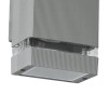 GloboStar® QUATRO 77895 Φωτιστικό Τοίχου - Απλίκα Αρχιτεκτονικού Φωτισμού Εσωτερικού/Εξωτερικού Χώρου Up & Down Δίφωτο 2 x GU10 AC220-240V Αδιάβροχο IP65 - Σώμα Αλουμινίου & Tempered Glass - Μ10.8 x Π10.5 x Υ25.5cm - Ασημί - 5 Years Warranty