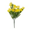 GloboStar® 78200 Τεχνητό Φυτό Μπουκέτο Διακοσμητικών Λουλουδιών με 10 Λευκές και Κίτρινες Μαργαρίτες Μ27 x Π27 x Υ33cm