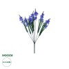 GloboStar® 78201 Τεχνητό Φυτό Μπουκέτο Διακοσμητικών Λουλουδιών με 10 Μωβ Λεβάντες M10 x Υ30 x Π10cm