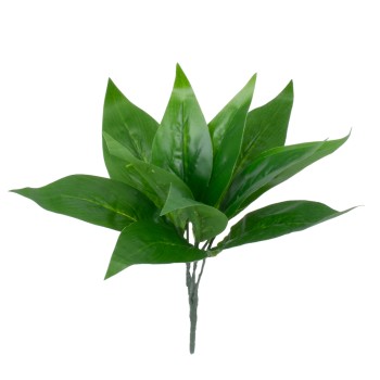 GloboStar® ARROW ROOT 78231 Τεχνητό Φυτό Αραρούτι - Μπουκέτο Διακοσμητικών Φυτών - Κλαδιών με Φύλλωμα Πράσινο Υ27cm