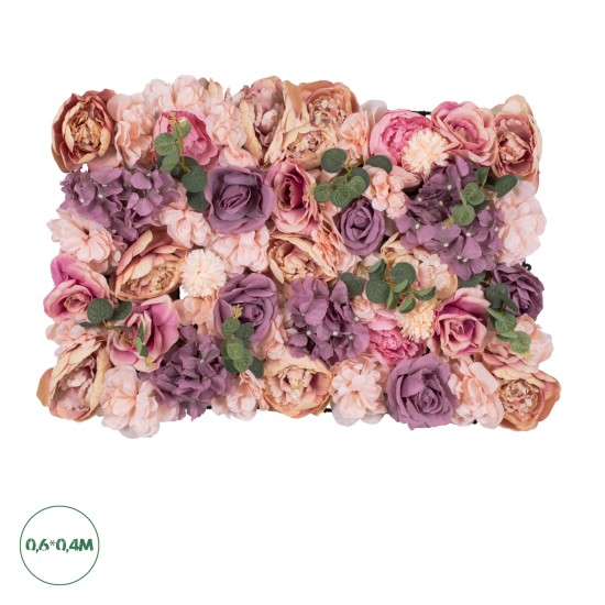 GloboStar® Artificial Garden ROSES STORY PINK 78337 Τεχνητό Διακοσμητικό Πάνελ Λουλουδιών - Κάθετος Κήπος σύνθεση Αμβροσία Μ60 x Π40 x Υ6cm GloboStar® Artificial Garden ROSES STORY PINK 78337 Τεχνητό Διακοσμητικό Πάνελ Λουλουδιών - Κάθετος Κήπος σύνθεση Αμβροσία Μ60 x Π40 x Υ6cm