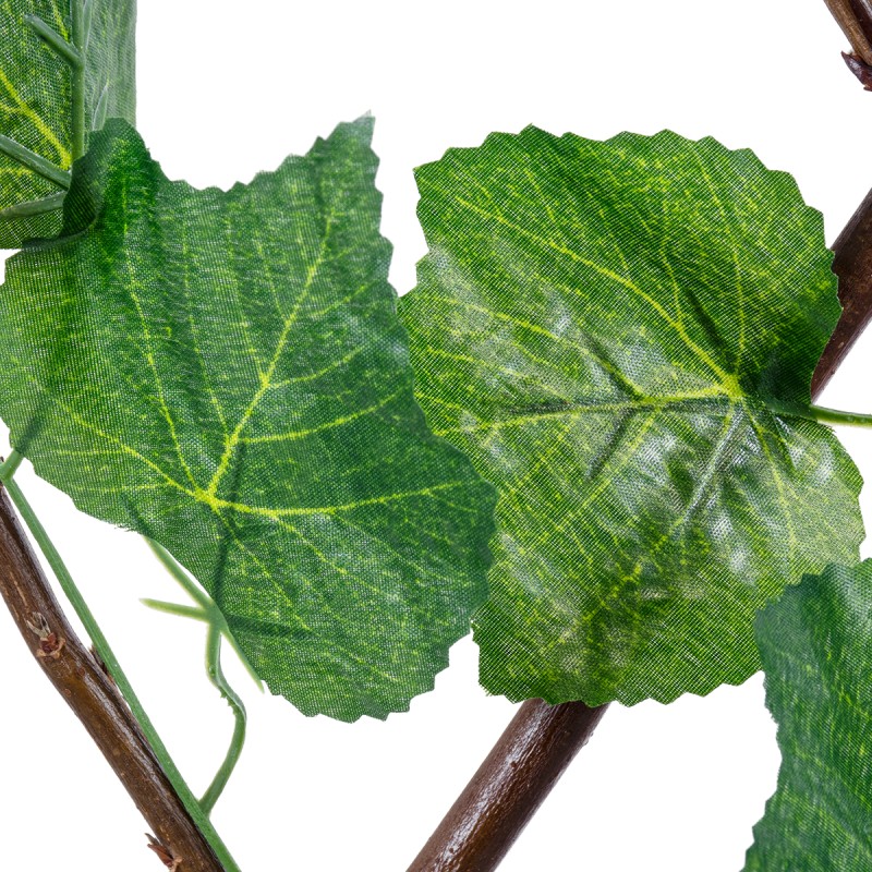 GloboStar® Artificial Garden VINE LEAVES 78499 Πτυσσόμενη Πέργκολα Τεχνητής Φυλλωσιάς - Κάθετος Κήπος Σύνθεση Αμπελόφυλλο Μ110 x Π10 x Υ120cm (min) Μ310 x Π10 x Υ45cm (max)