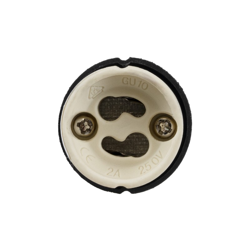 GloboStar® LAMPHOLDER 78950 Ντουί GU10 Πορσελάνης με 15cm VDE Καλώδιο - Anti-Fire Protection High Resistance Tube & Κυτίο Συνδεσμολογίας - ᐊVDEᐅ Certified - IP20 - Φ3.5 x Μ15cm - 5 Χρόνια Εγγύηση