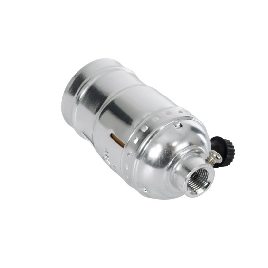 GloboStar® 78965 Ντουί Vintage Industrial Retro E27 με Διακόπτη ON/OFF - Ασημί - Μ5.5 x Π3.6 x Υ7cm GloboStar® 78965 Ντουί Vintage Industrial Retro E27 με Διακόπτη ON/OFF - Ασημί - Μ5.5 x Π3.6 x Υ7cm