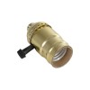 GLOBOSTAR® LAMPHOLDER 78966 Ντουί E27 με Διακόπτη On/Off IP20 Χρυσό - Μ5.5 x Π3.6 x Υ7cm